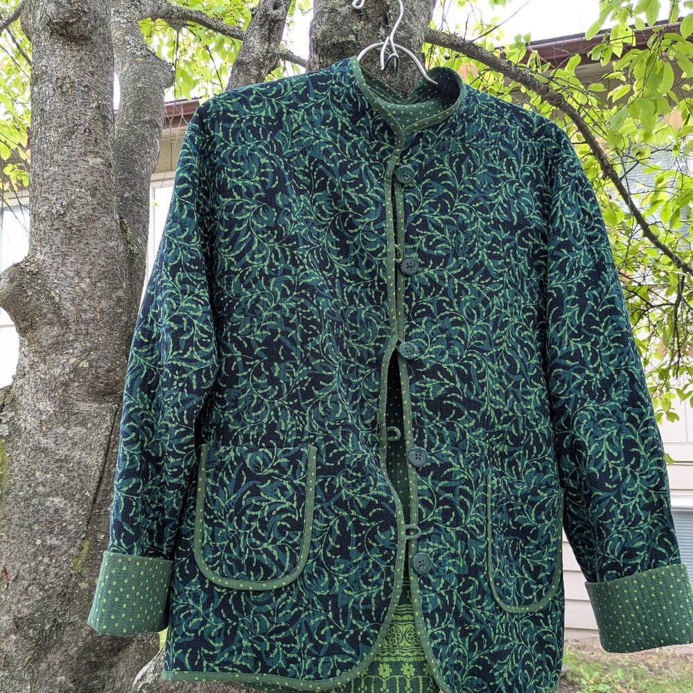 handmade reversible cotton batik jacket